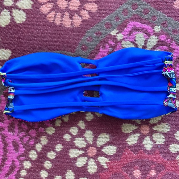 Reversible Bandeau Swim Top- Bohemian Print - Picture 4 of 6